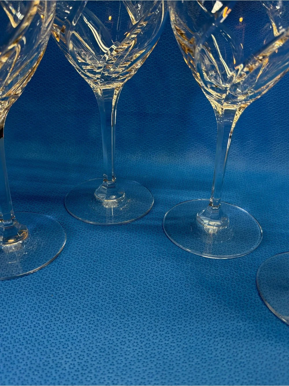 Set of Four Mikasa Olympus Magnum Goblets Crystal Red Wine Glasses or Water.